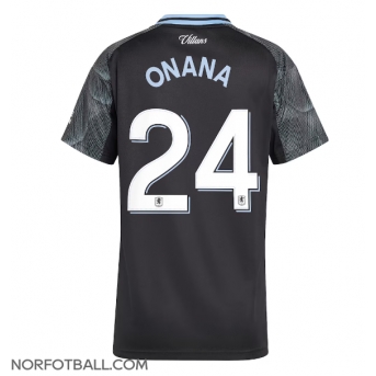Billige Fotballdrakt Aston Villa Amadou Onana #24 Replika Bortedrakt Dame 2025-26 Kortermet